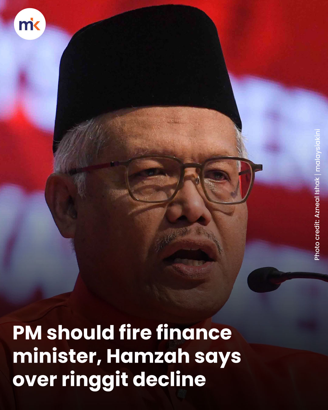 PM should fire finance minister, Hamzah says over ringgit decline