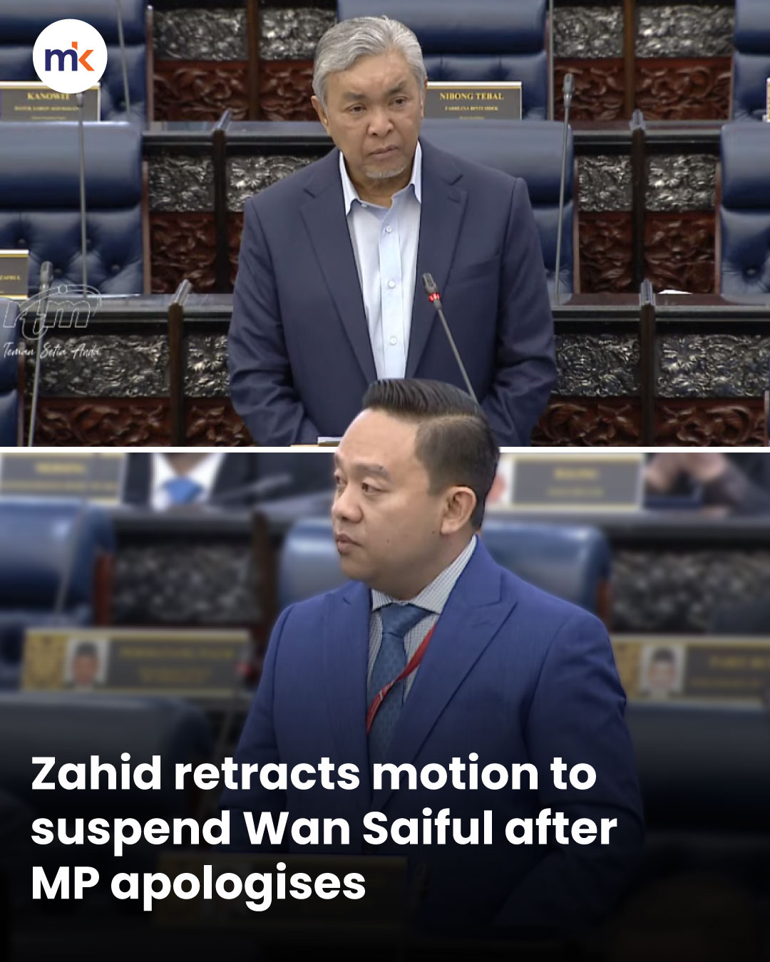 Zahid retracts motion to suspend Wan Saiful after MP apologises
