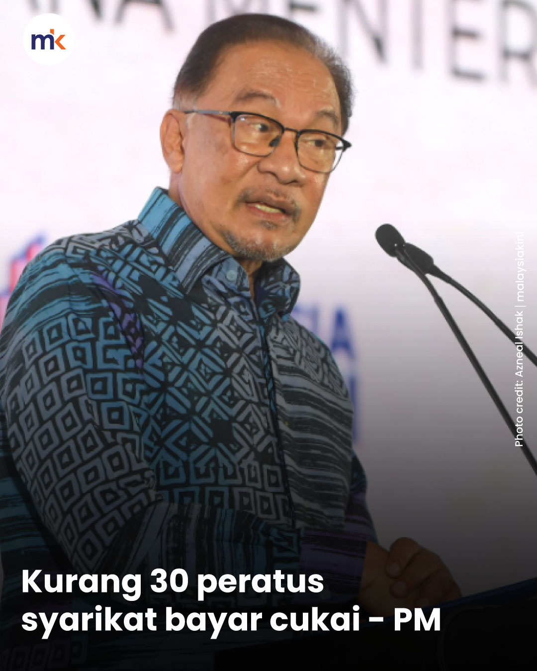 Kurang 30 peratus syarikat bayar cukai - PM
