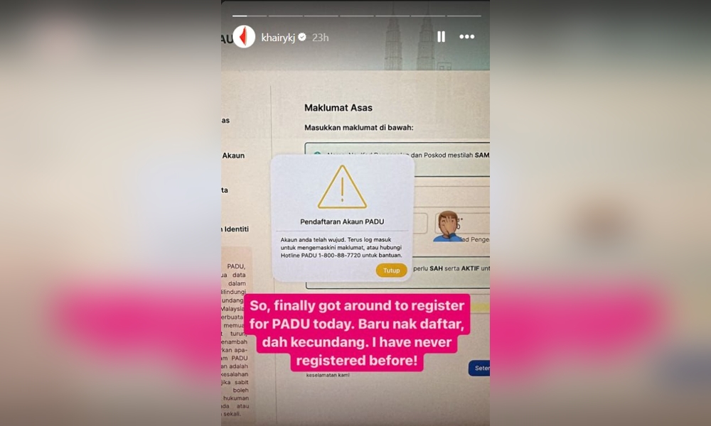 Ada orang curi nombor IC KJ untuk daftar Padu