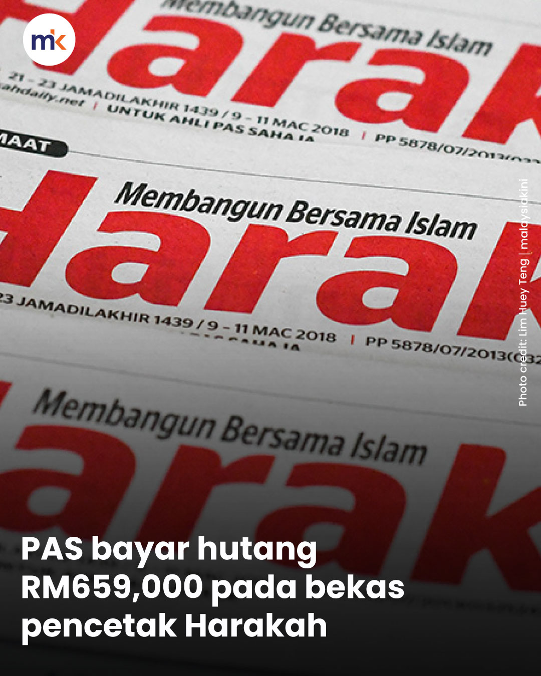 PAS bayar hutang RM659,000 pada bekas pencetak Harakah