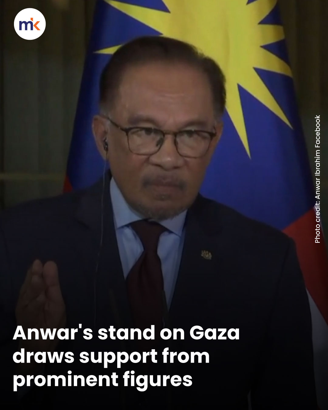 Anwar's stand on Gaza draws support from prominent figures