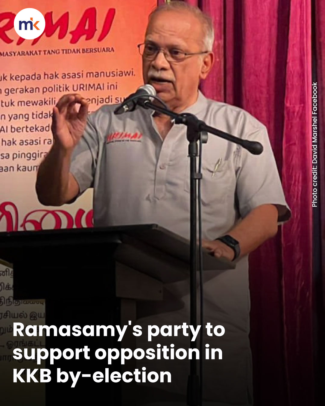 Ramasamy's party to support opposition in KKB by-election