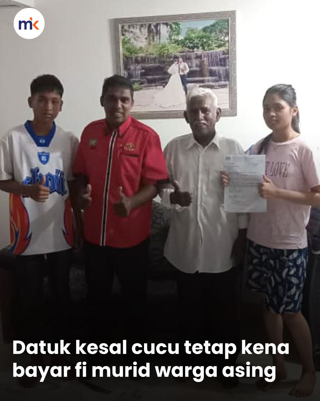 Datuk kesal cucu tetap kena bayar fi murid warga asing