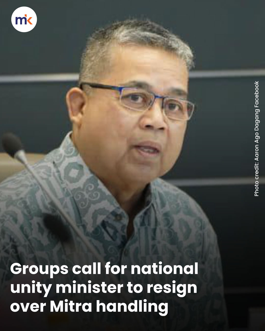 Groups call for national unity minister to resign over Mitra handling