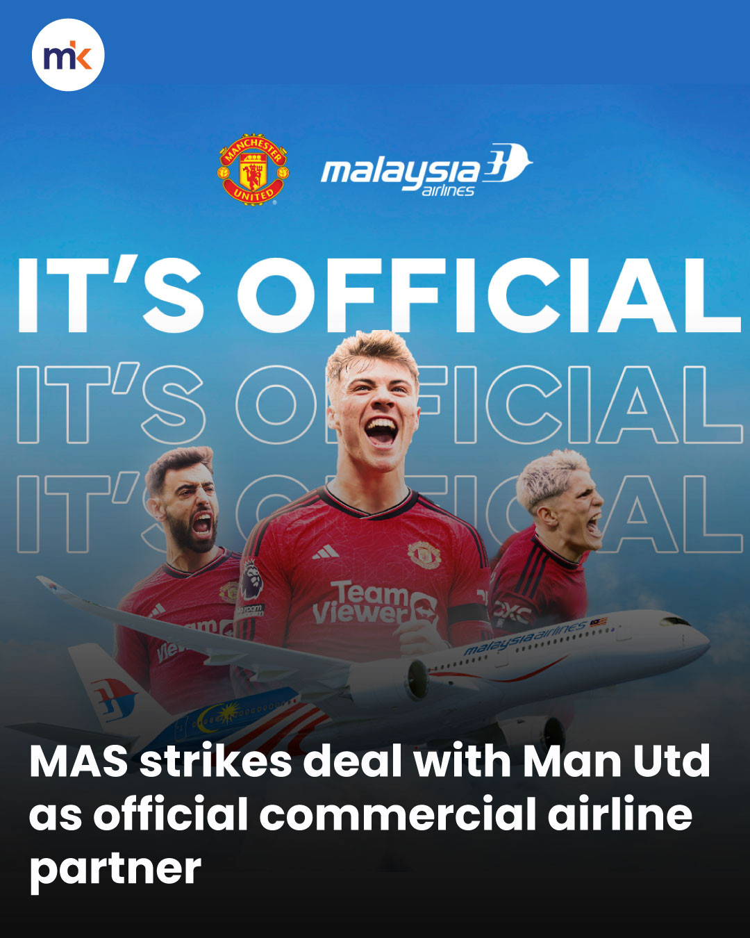MAS strikes deal with Man Utd as official commercial airline partner