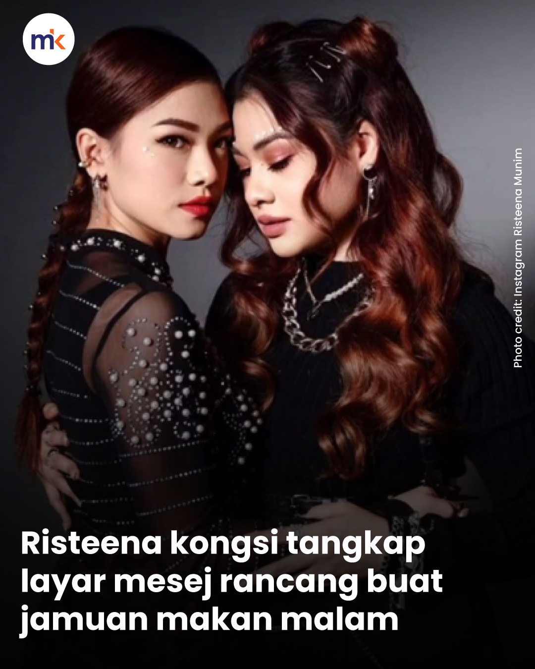 Risteena kongsi tangkap layar mesej rancang buat jamuan makan malam
