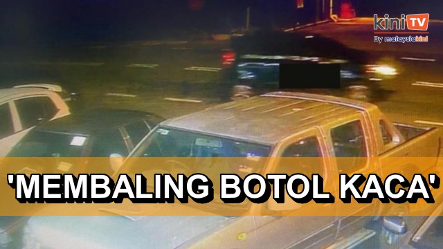 Polis dedah CCTV rakam dalang baling bom petrol di KK Mart