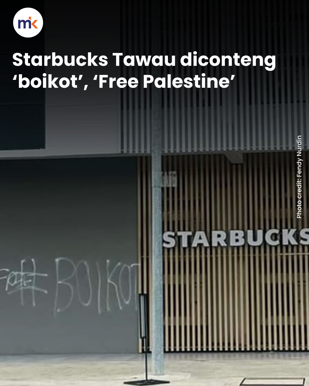 Starbucks Tawau diconteng ‘boikot’, ‘Free Palestine’