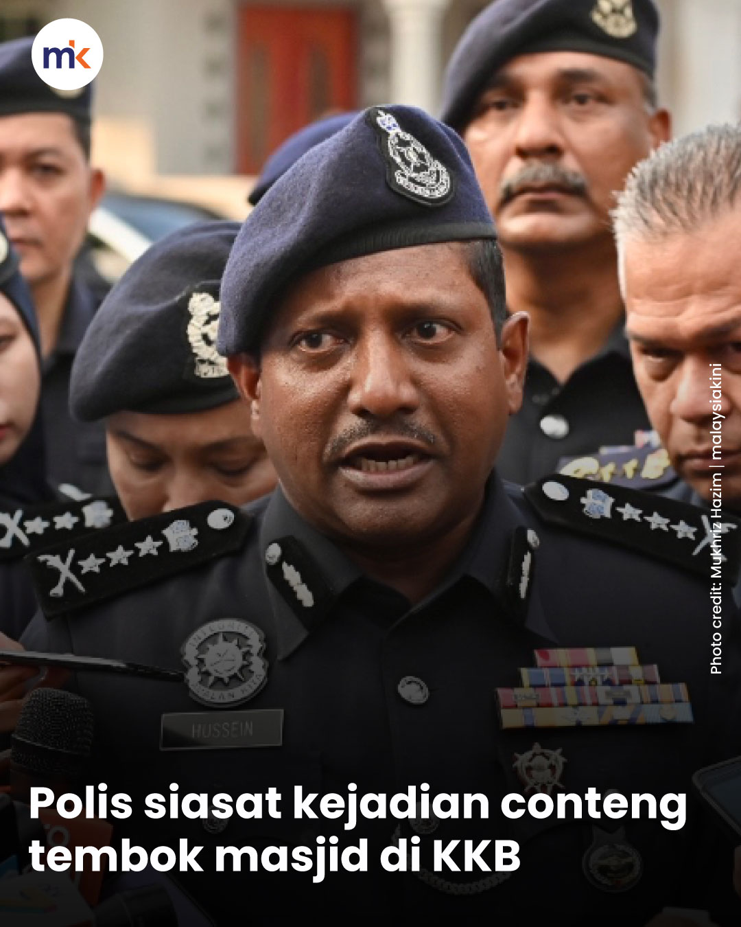 Polis siasat kejadian conteng tembok masjid di KKB