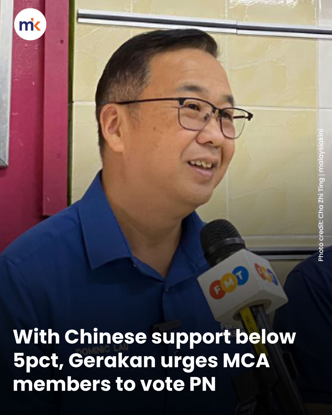 With Chinese support below 5pct, Gerakan urges MCA members to vote PN