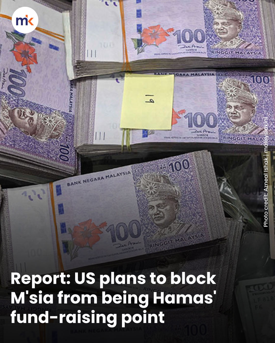 Report: US plans to block M'sia from being Hamas' fund-raising point