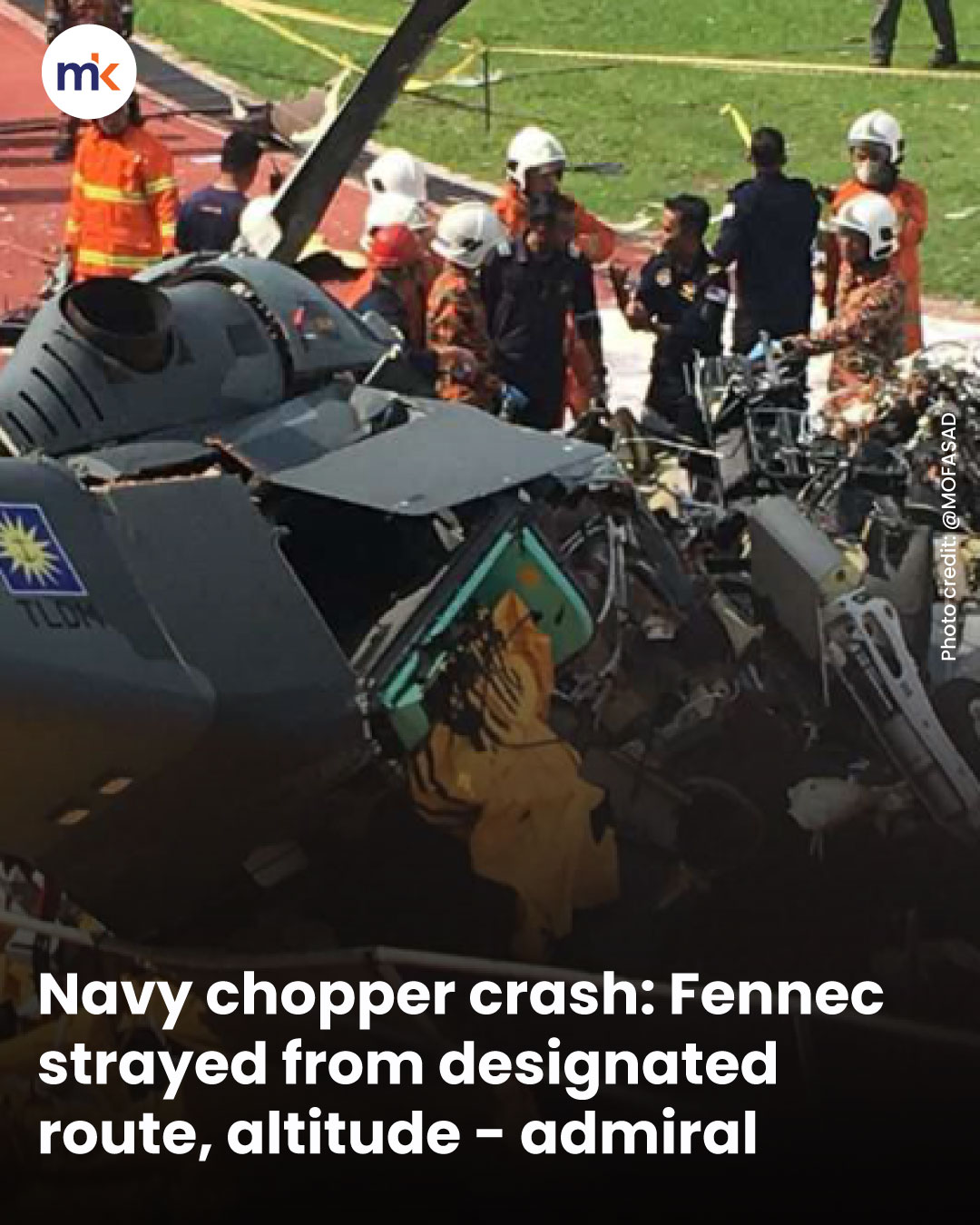 Navy chopper crash: Fennec strayed from designated route, altitude - admiral