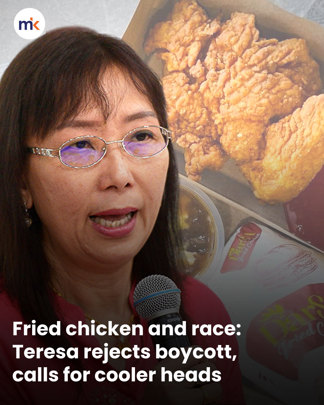 Fried chicken and race: Teresa rejects boycott, calls for cooler heads