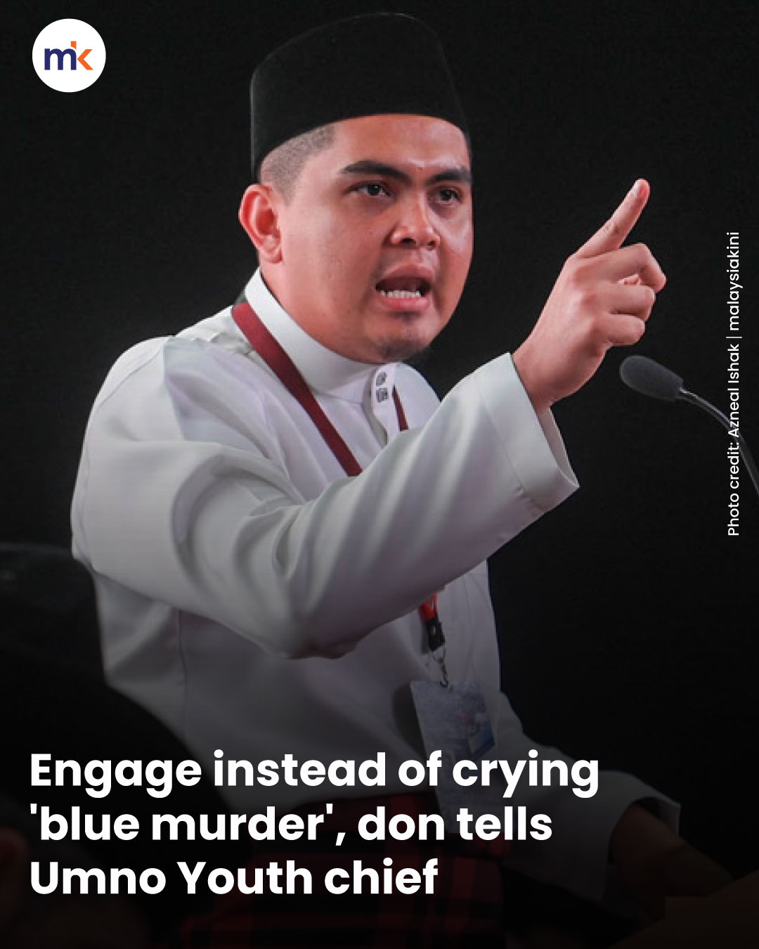 Engage instead of crying 'blue murder', don tells Umno Youth chief