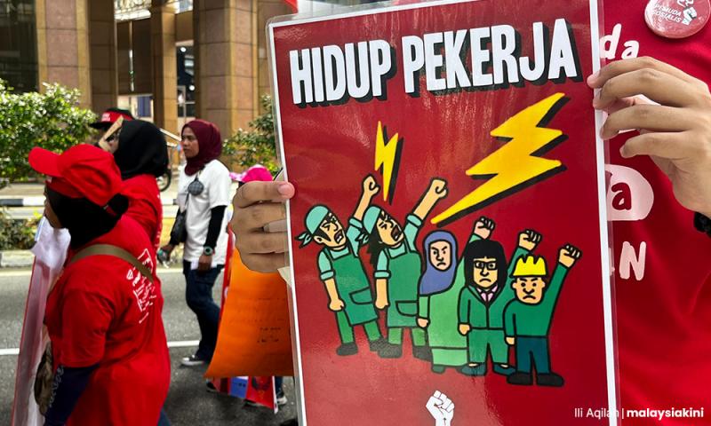 Ribuan berarak ke Dataran Merdeka tuntut hak pekerja