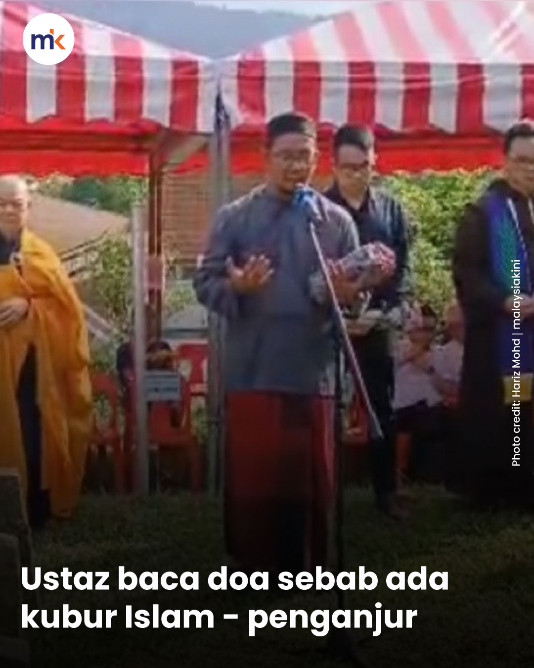 Ustaz baca doa sebab ada kubur Islam - penganjur
