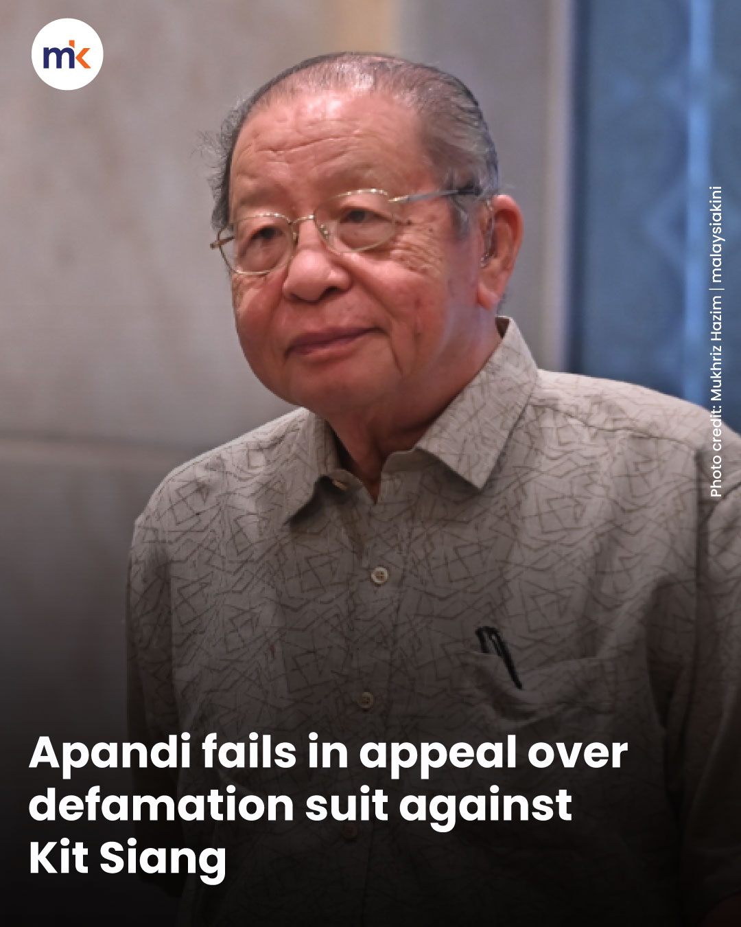 Apandi fails in appeal over defamation suit against Kit Siang