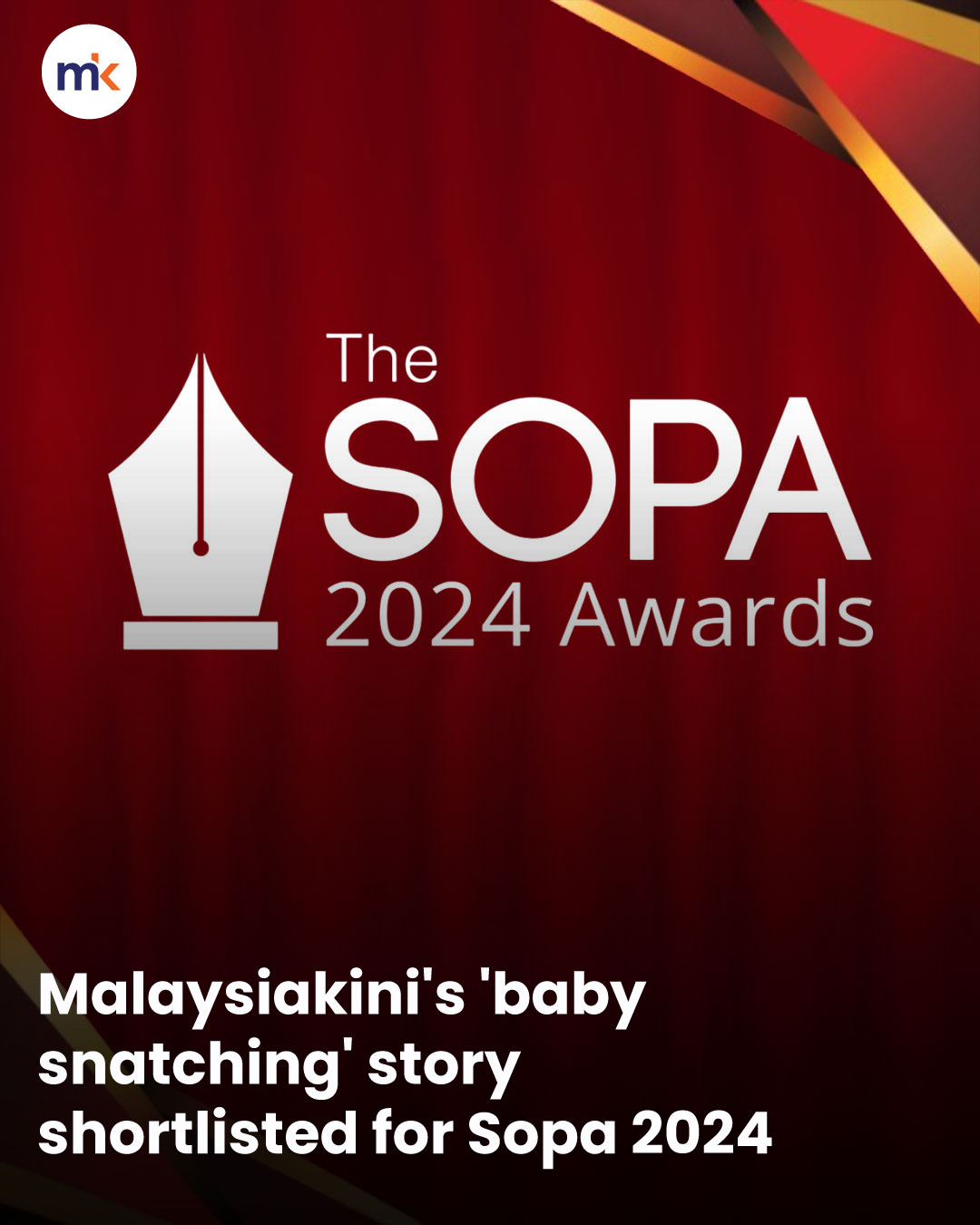 Malaysiakini's 'baby snatching' story shortlisted for Sopa 2024