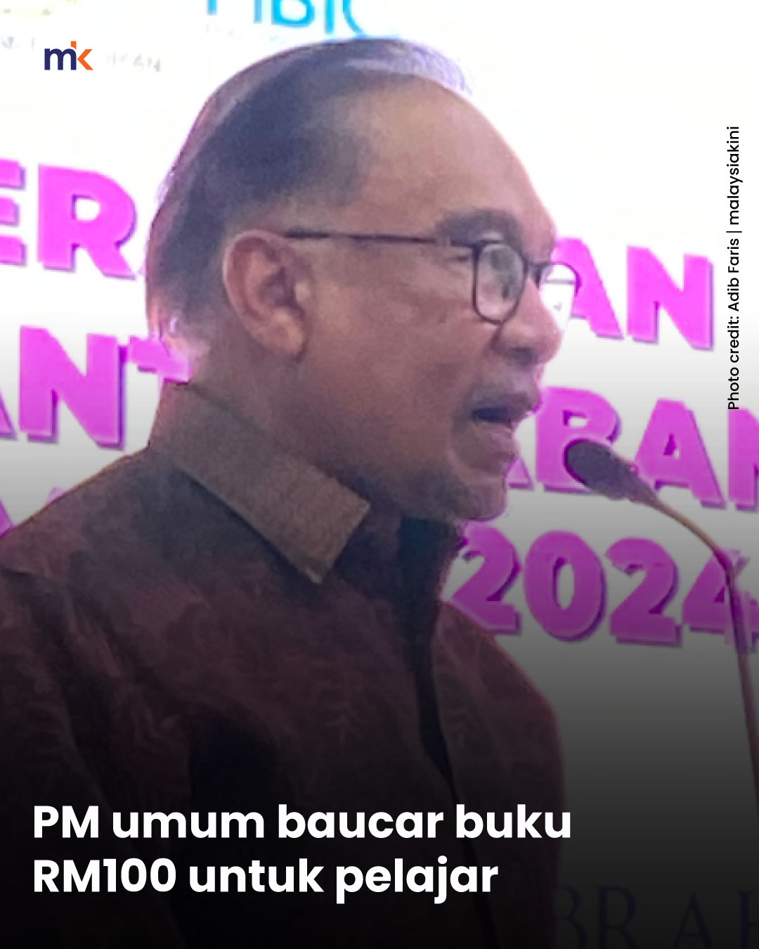 PM umum baucar buku RM100 untuk pelajar