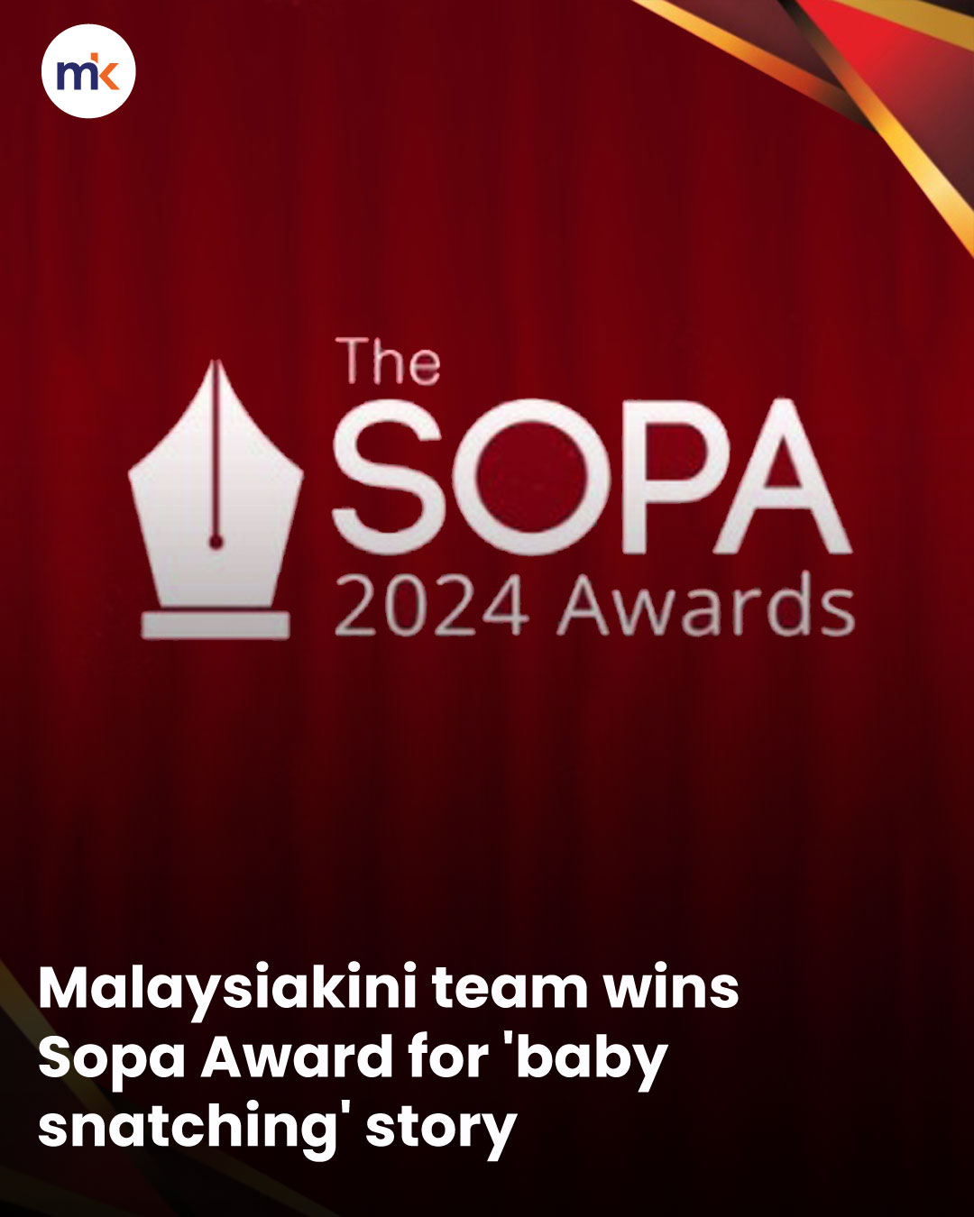 Malaysiakini team wins Sopa Award for 'baby snatching' story