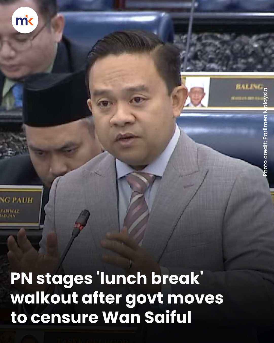 PN stages 'lunch break' walkout after govt moves to censure Wan Saiful