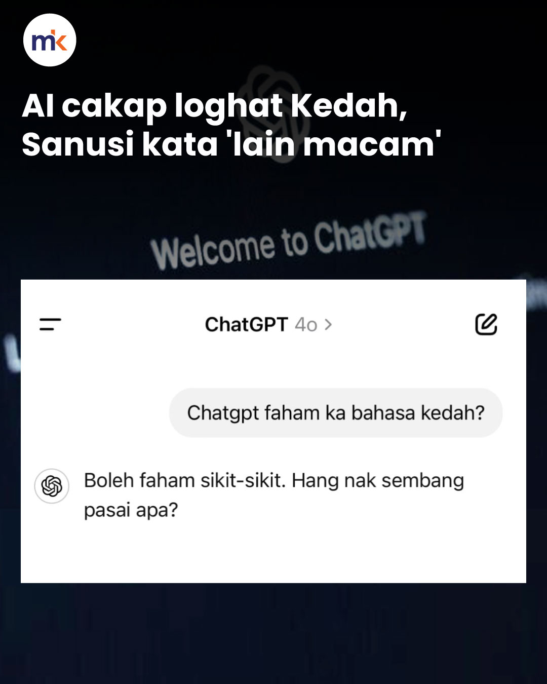 AI cakap loghat Kedah, Sanusi kata 'lain macam'
