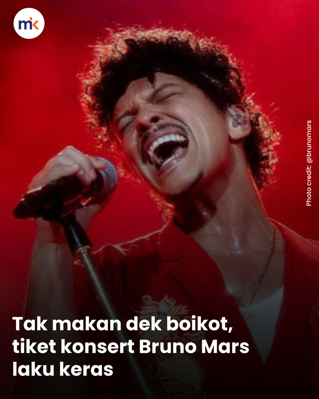 Tak makan dek boikot, tiket konsert Bruno Mars laku keras