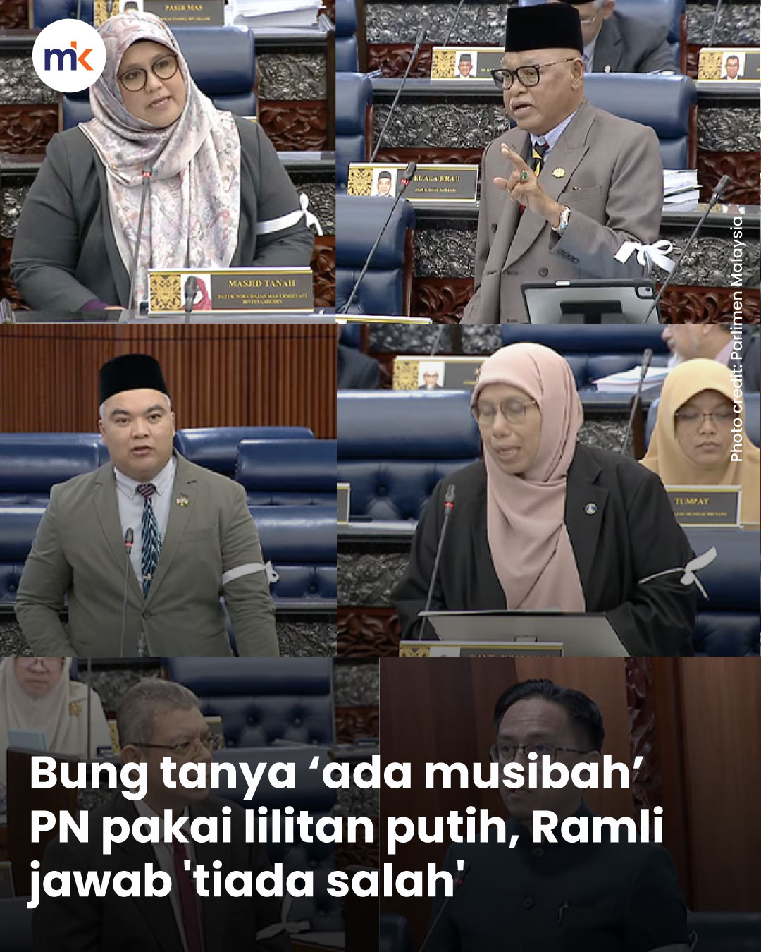 Bung tanya ‘ada musibah’ PN pakai lilitan putih, Ramli jawab 'tiada salah'