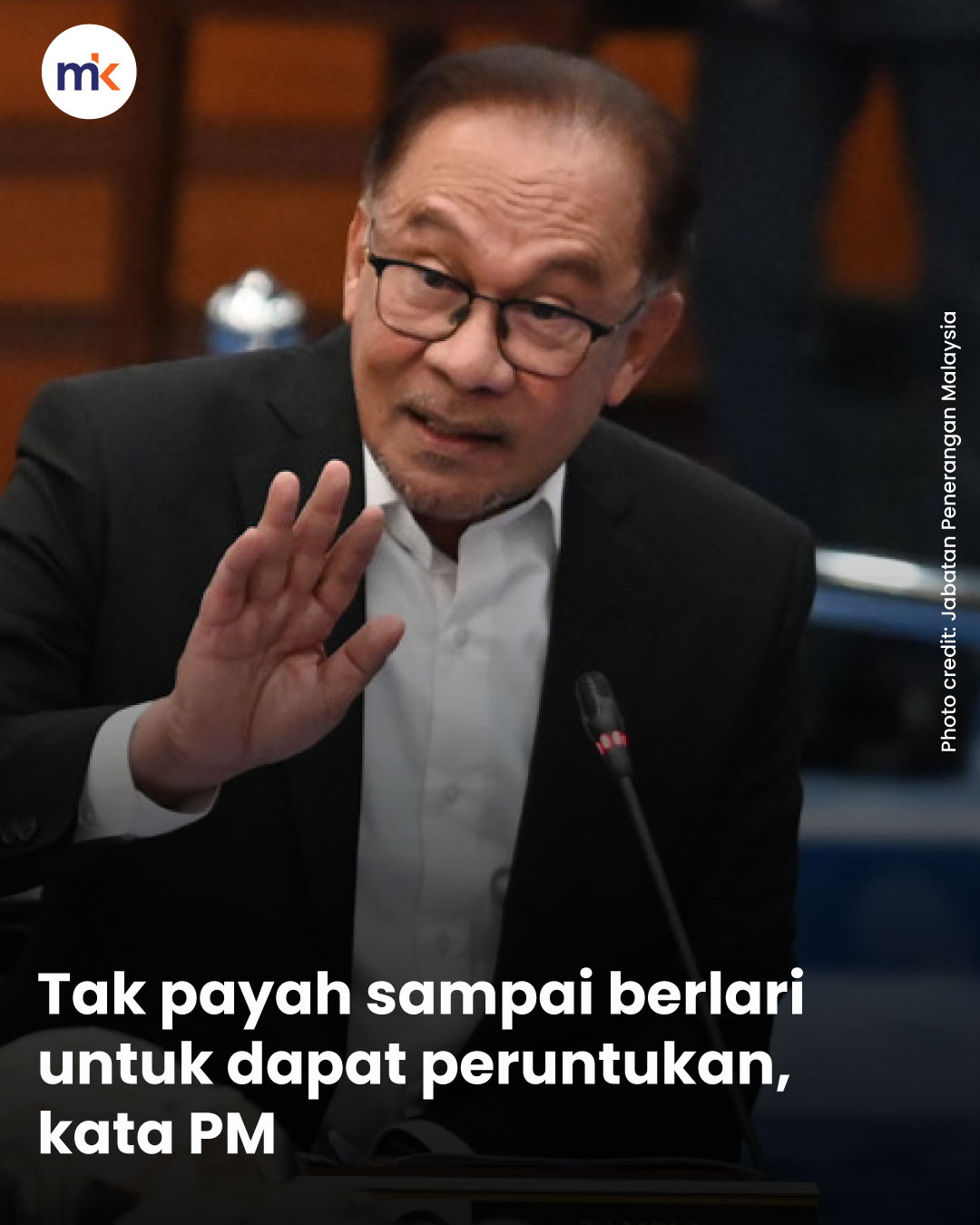 Tak payah sampai berlari untuk dapat peruntukan, kata PM