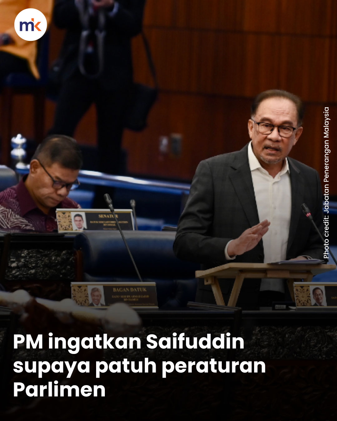 PM ingatkan Saifuddin supaya patuh peraturan Parlimen