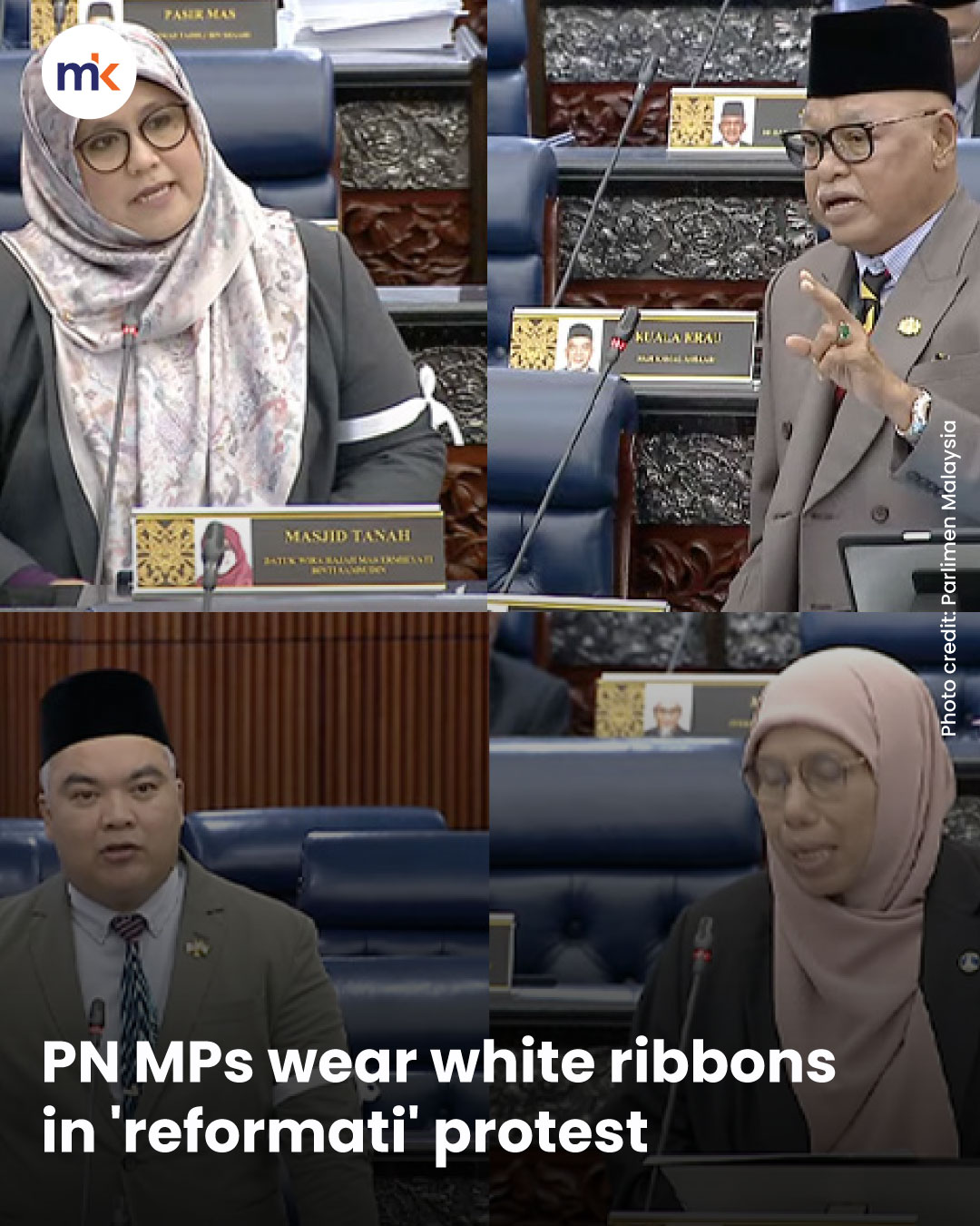 PN MPs wear white ribbons in 'reformati' protest
