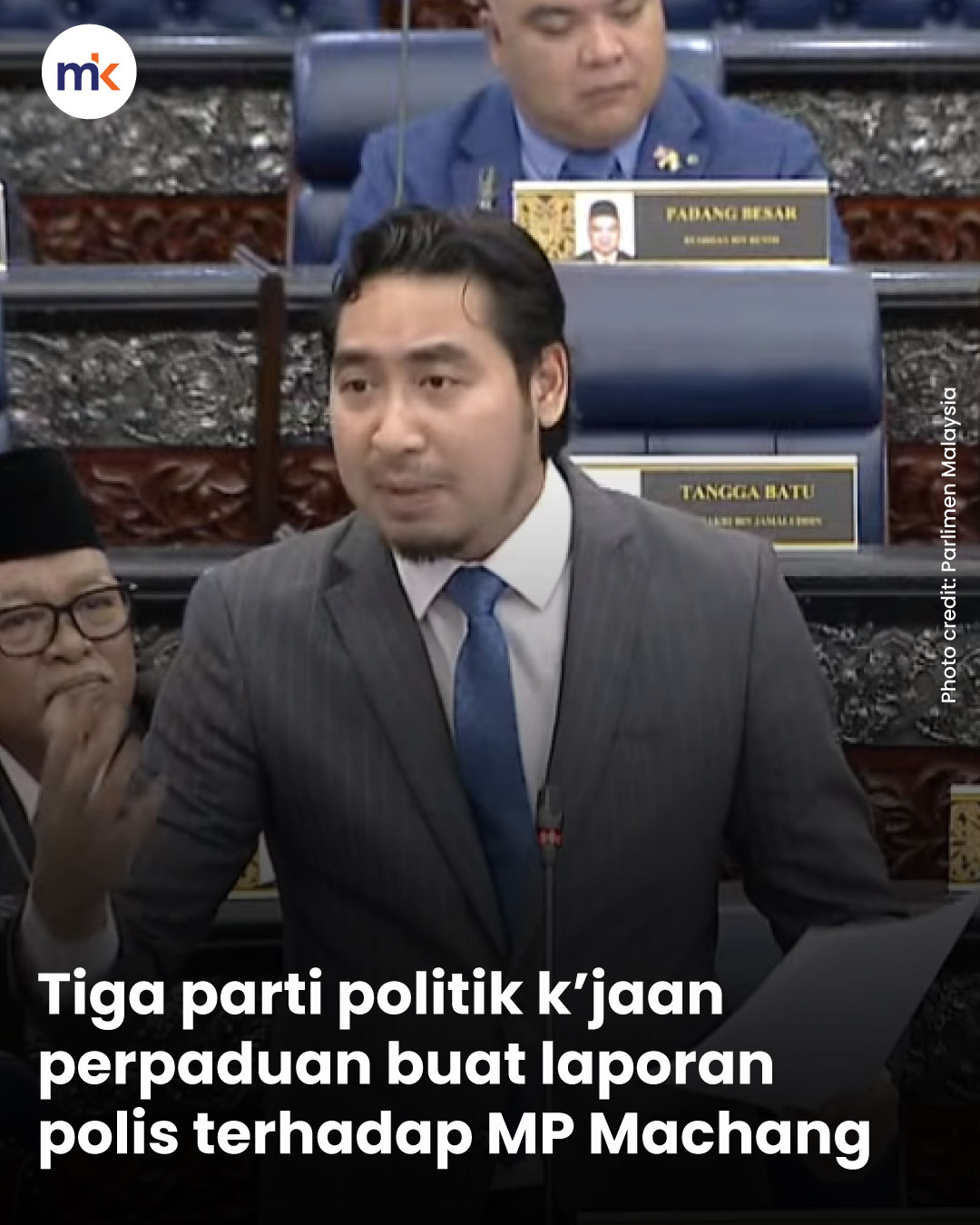 Tiga parti politik k’jaan perpaduan buat laporan polis terhadap MP Machang