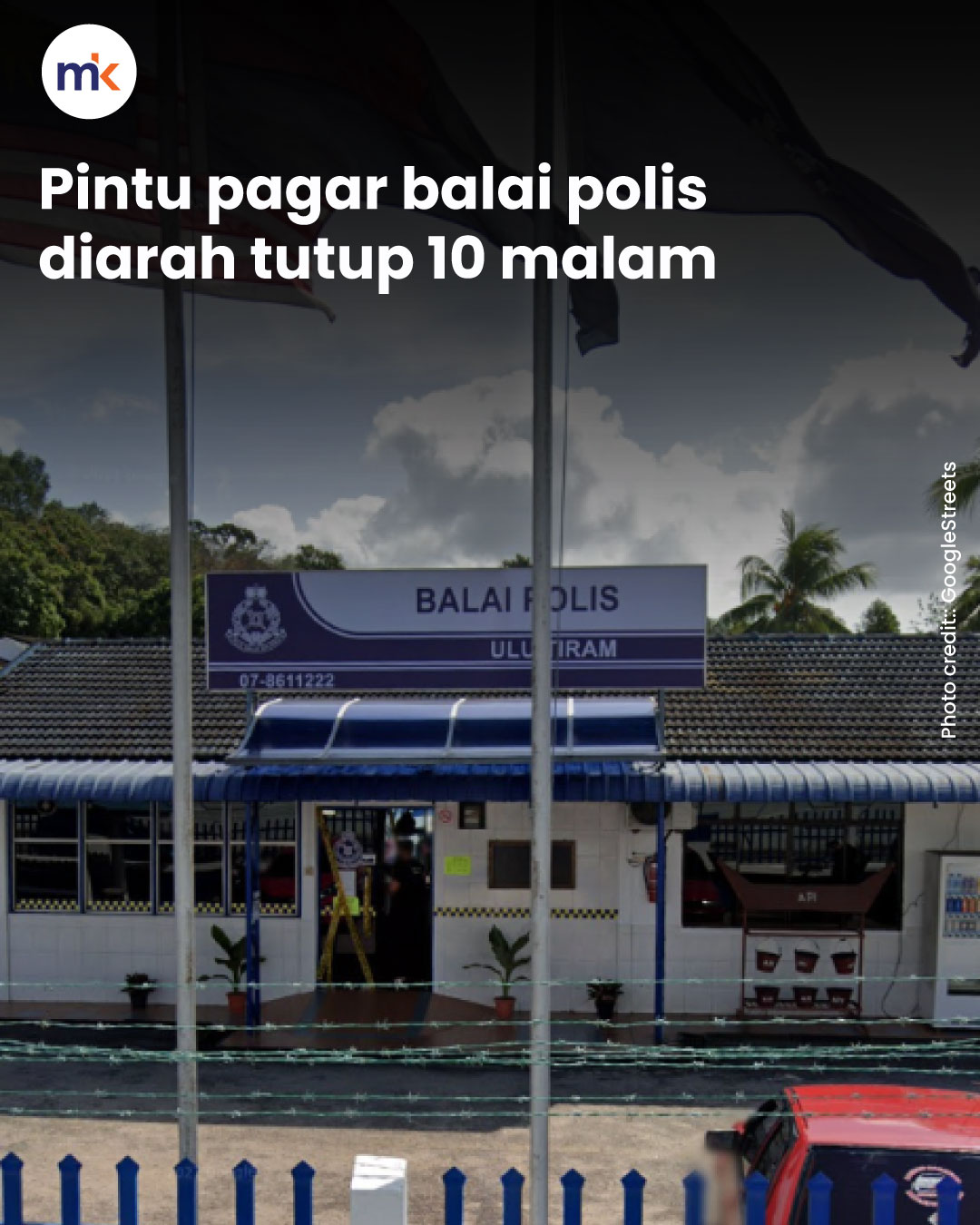 Pintu pagar balai polis diarah tutup 10 malam