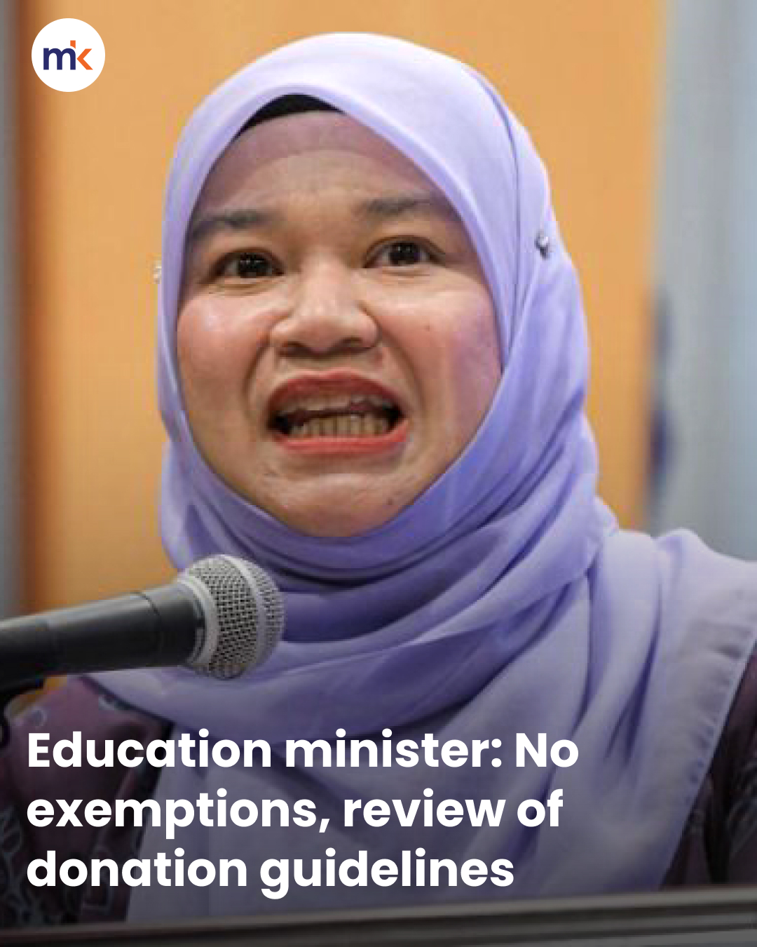 Education minister: No exemptions, review of donation guidelines