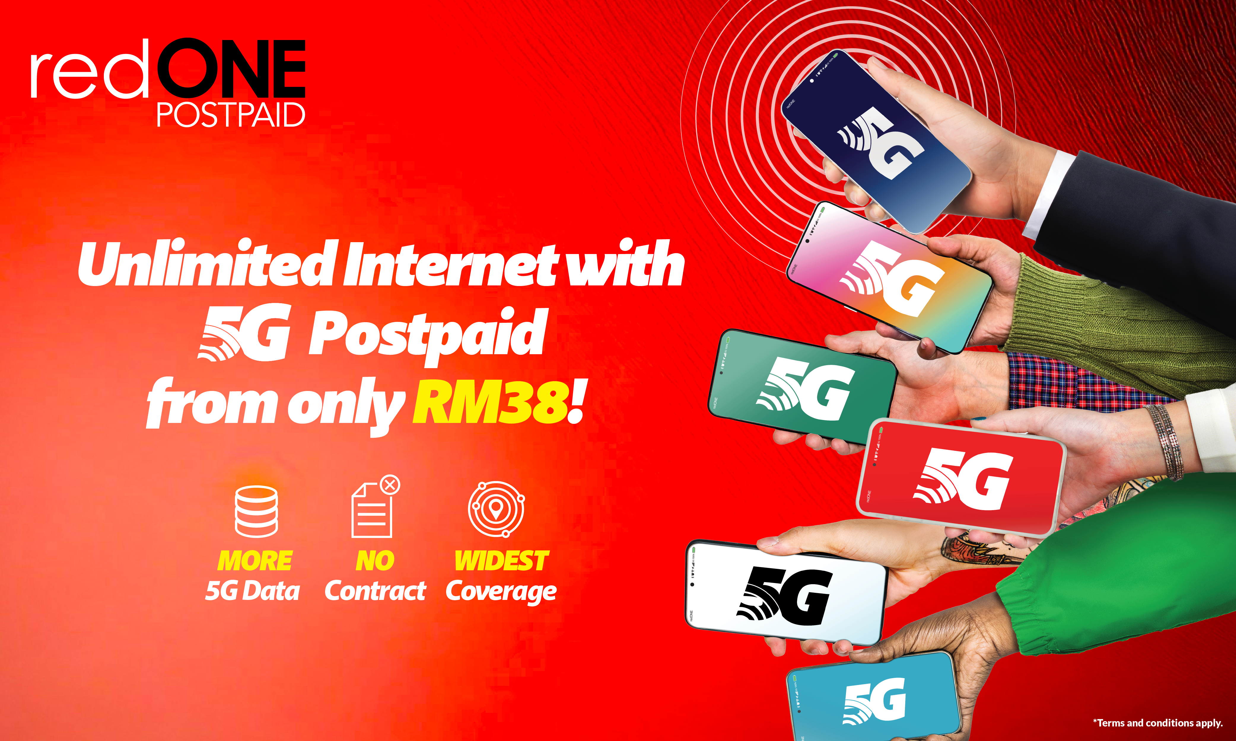 redONE Mobile Launches Affordable 5G Postpaid Plans Starting at RM38 Monthly!