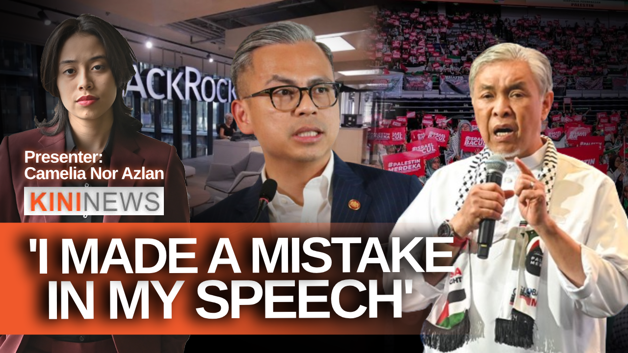 #KiniNews: Zahid apologises for 'Hidup Israel' chant mistake; Fahmi responds to Blackrock issue