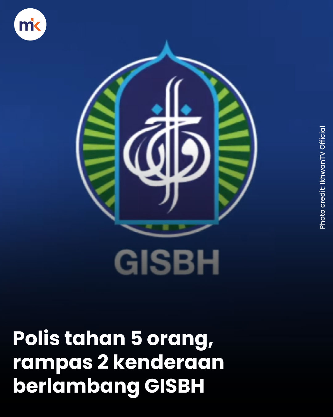 Polis tahan 5 orang, rampas 2 kenderaan berlambang GISBH