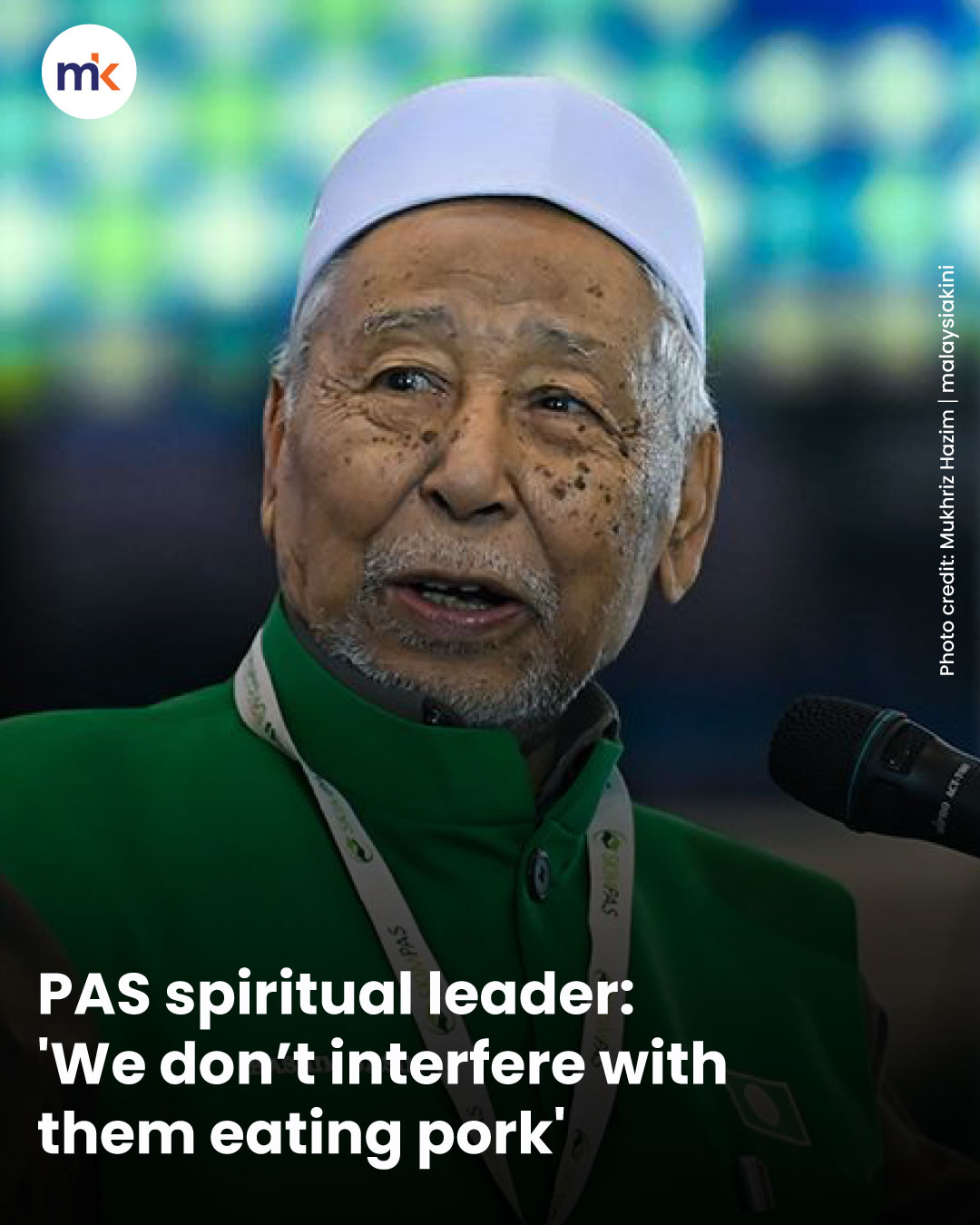 PAS spiritual leader: 'We don’t interfere with them eating pork'