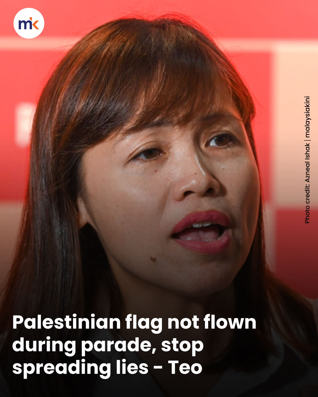 Palestinian flag not flown during parade, stop spreading lies - Teo