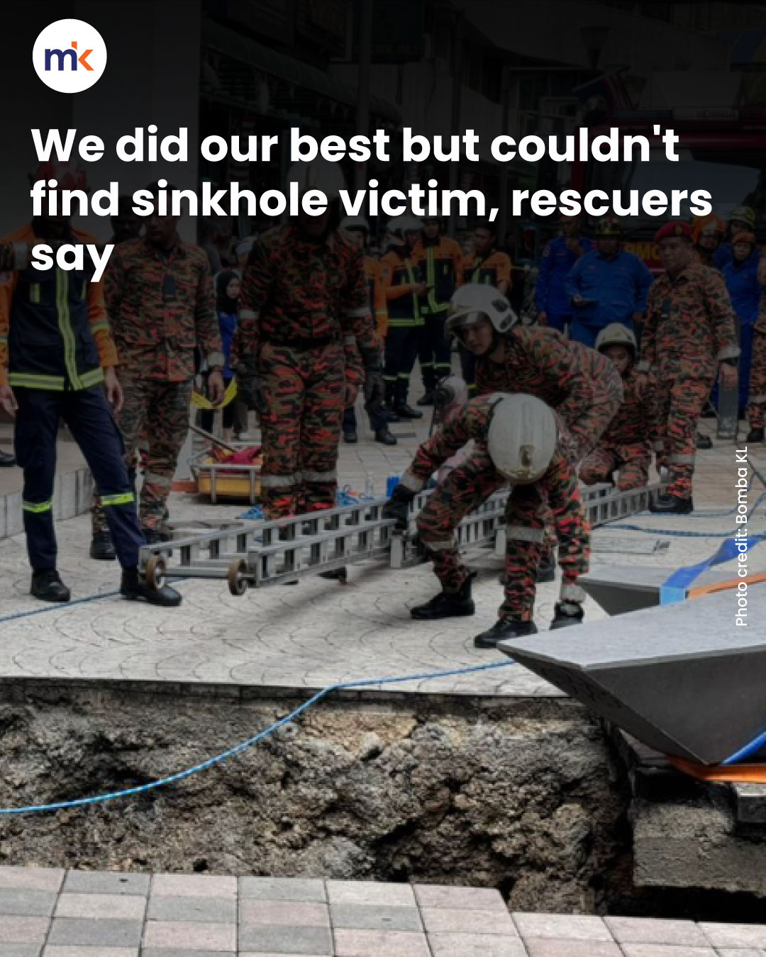 We did our best but couldn't find sinkhole victim, rescuers say