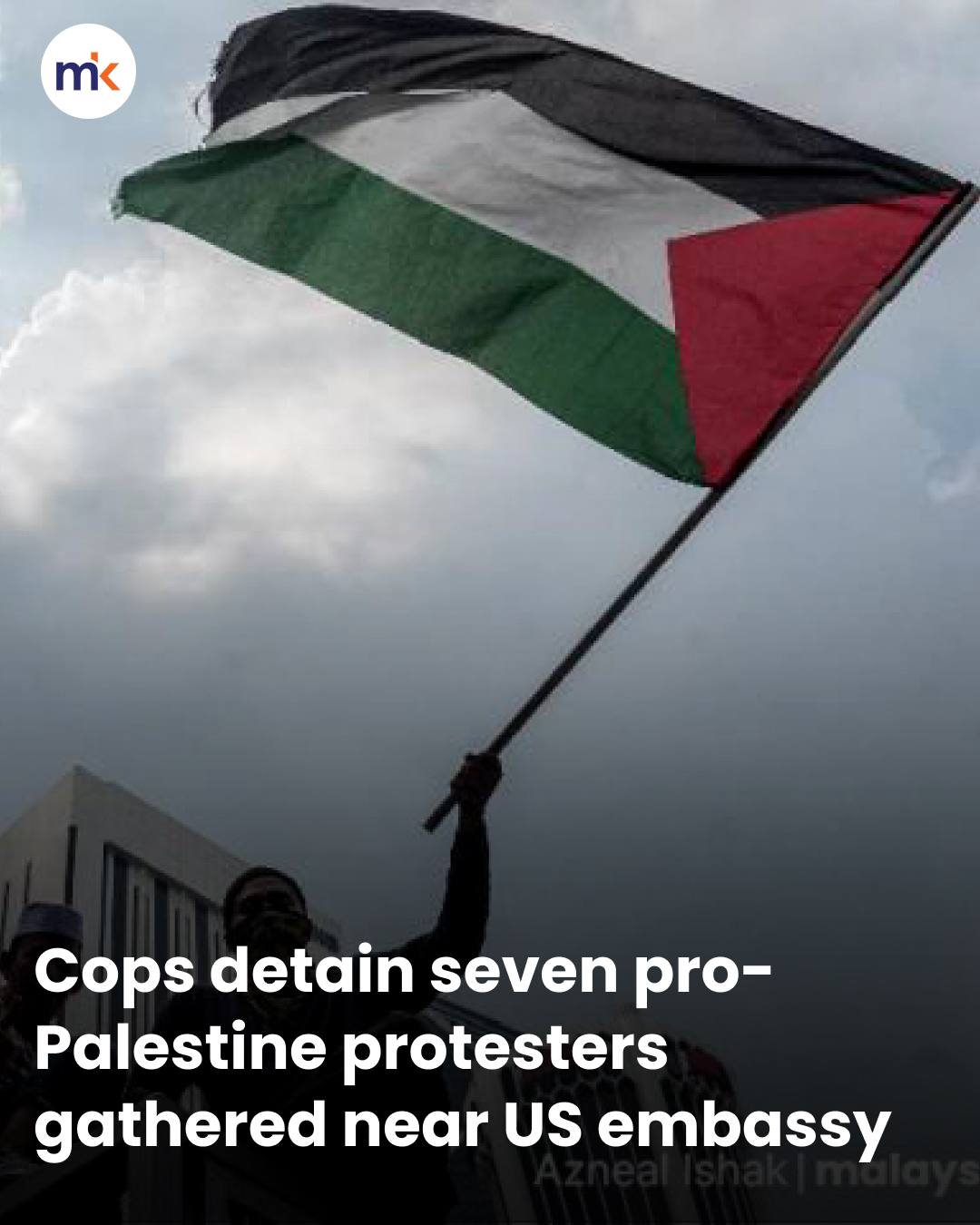 Cops detain seven pro-Palestine protesters gathered near US embassy