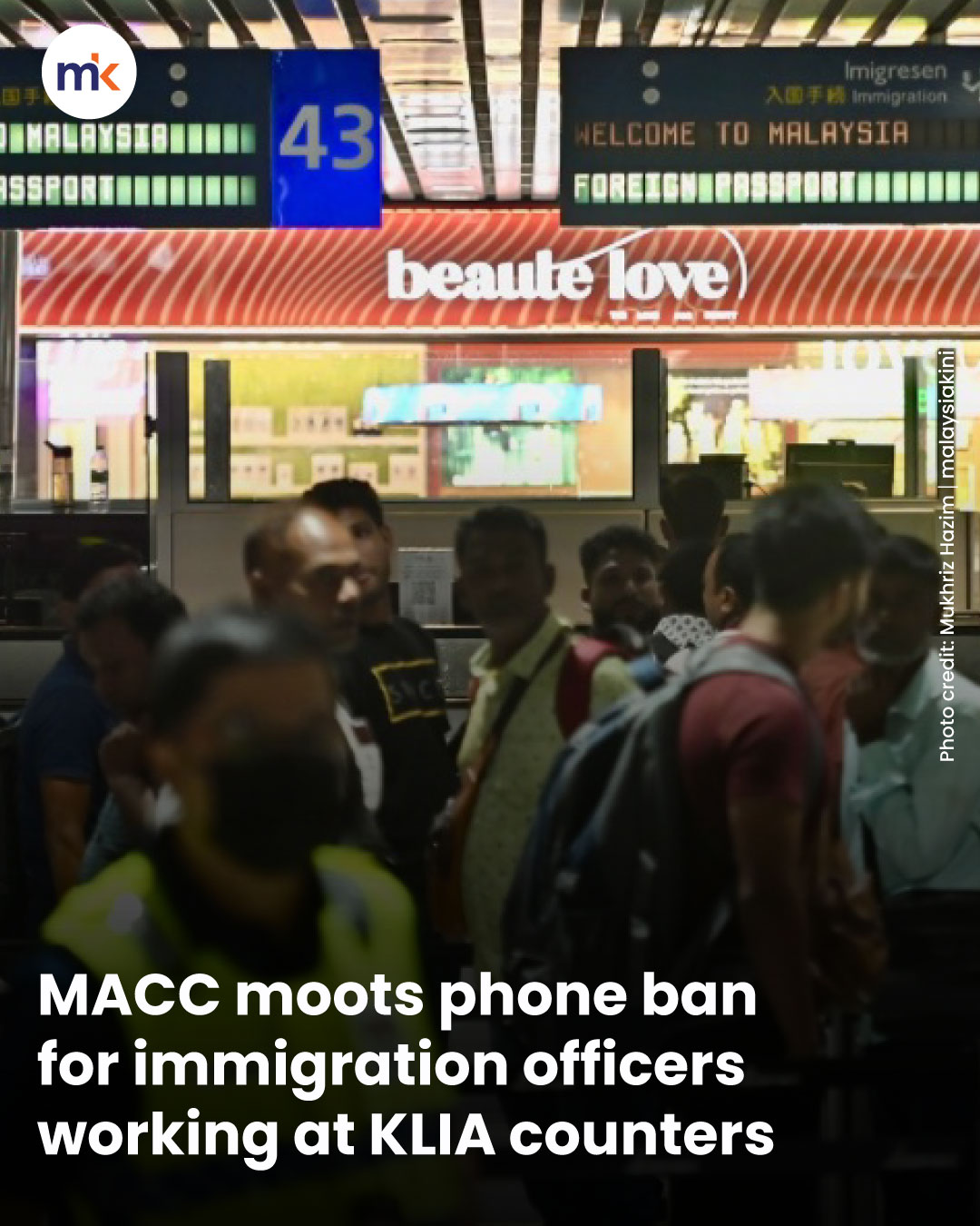 MACC moots phone ban for immigration officers working at KLIA counters