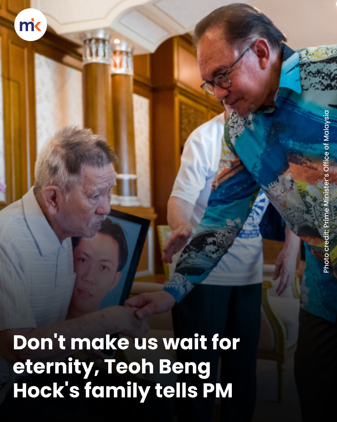 Don't make us wait for eternity, Teoh Beng Hock's family tells PM