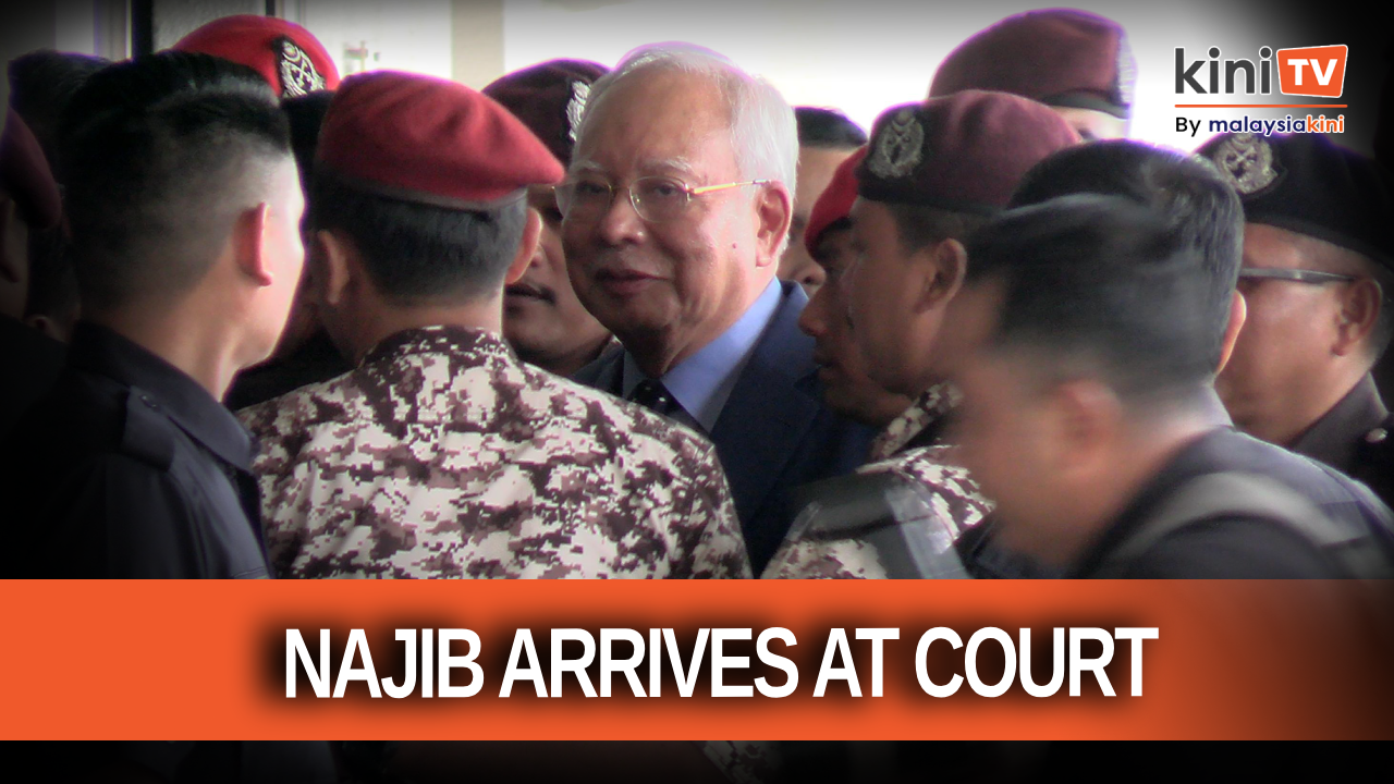 Najib arrives at court for 1MDB case