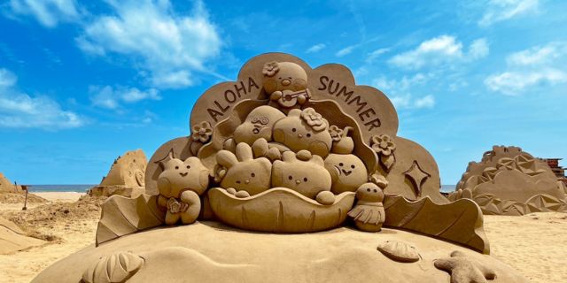 Seni arca pasir di Pantai Fulong himpun watak comel