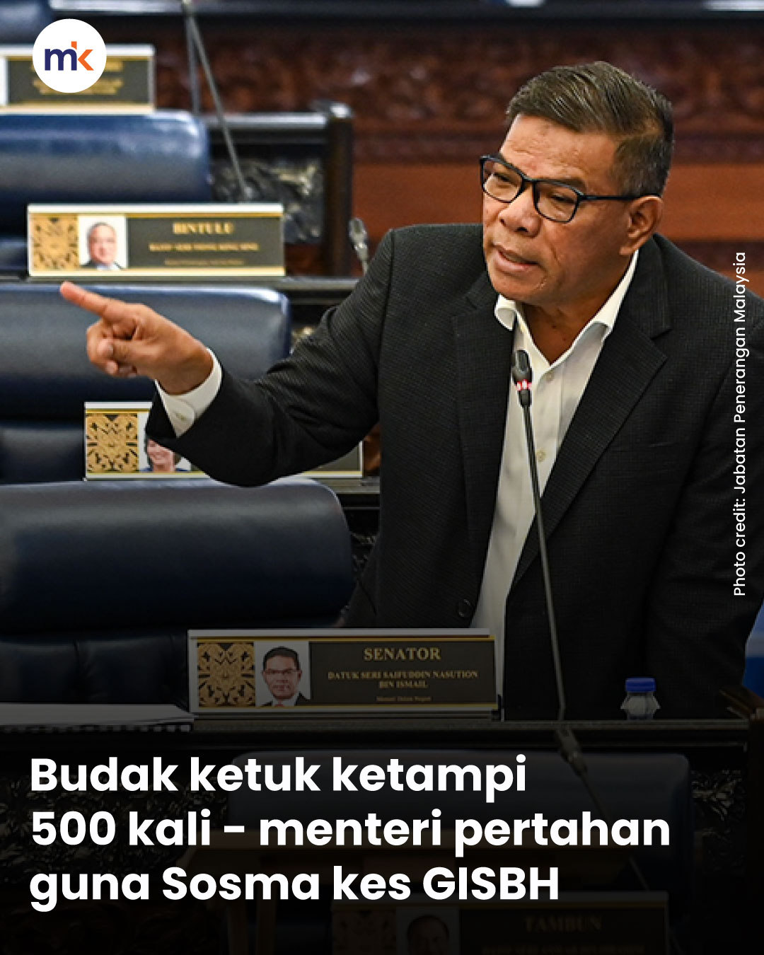 Budak ketuk ketampi 500 kali - menteri pertahan guna Sosma kes GISBH