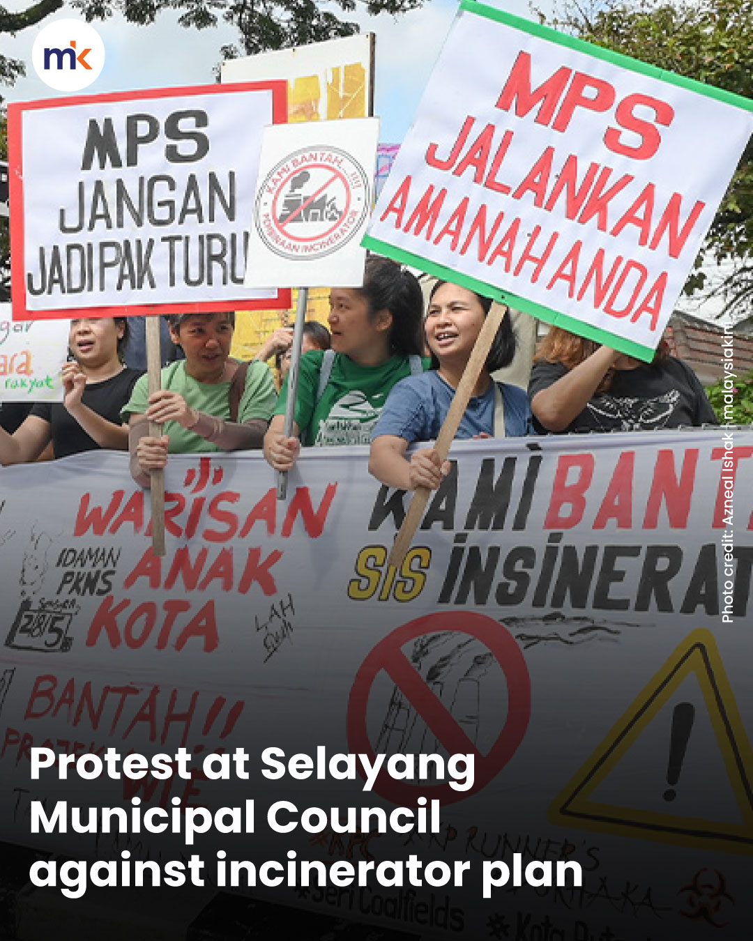 Protest at Selayang Municipal Council against incinerator plan