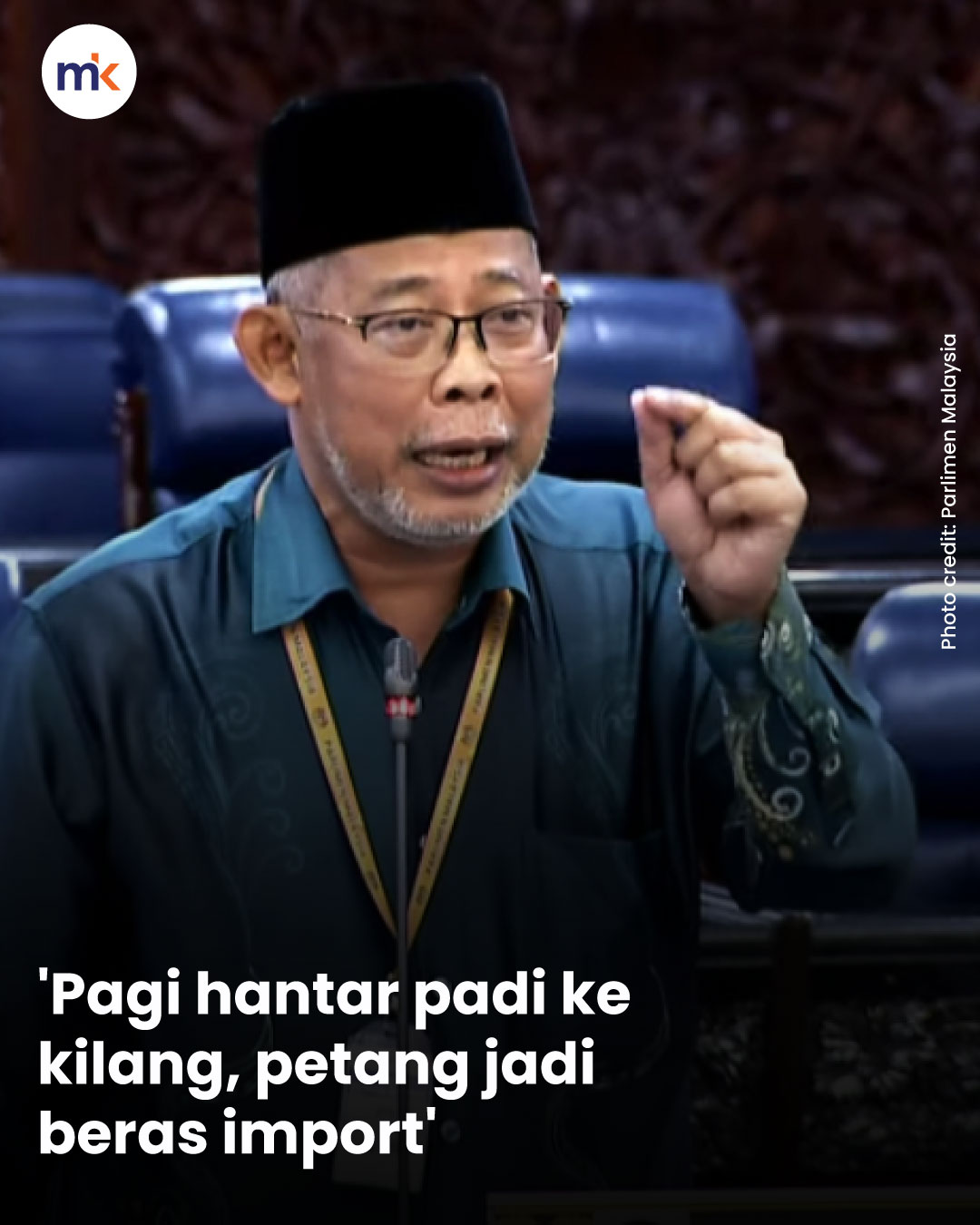 'Pagi hantar padi ke kilang, petang jadi beras import'