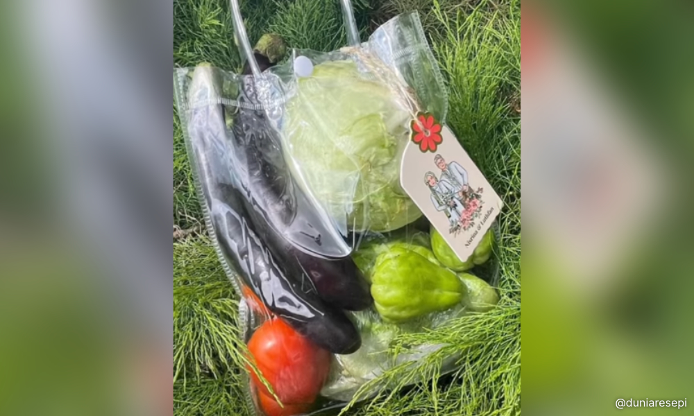 Buah tangan sayur buat tetamu majlis kahwin